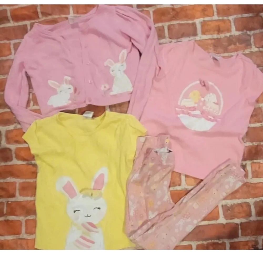 Gymboree Girls Easter Set Sz  7 Guc Leggings Are Play For Staining